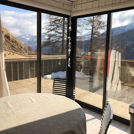 Grand studio avec vue et terrasse Allos Extérieur photo
