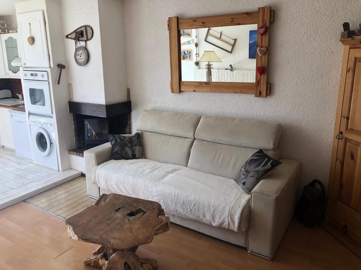 Grand studio avec vue et terrasse Allos Extérieur photo